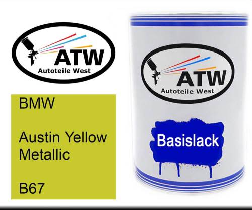 BMW, Austin Yellow Metallic, B67: 500ml Lackdose, von ATW Autoteile West.